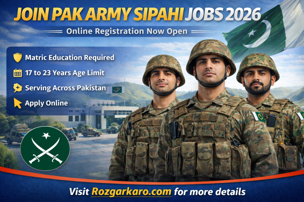 Join Pak Army Sipahi Jobs 2026 – Online Registration