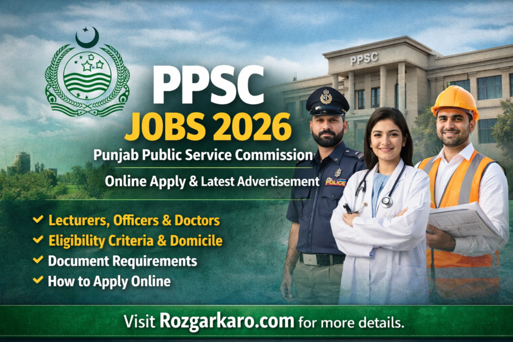 PPSC Jobs Online Apply 2026 – Punjab Public Service Commission 1000+ Govt Jobs
