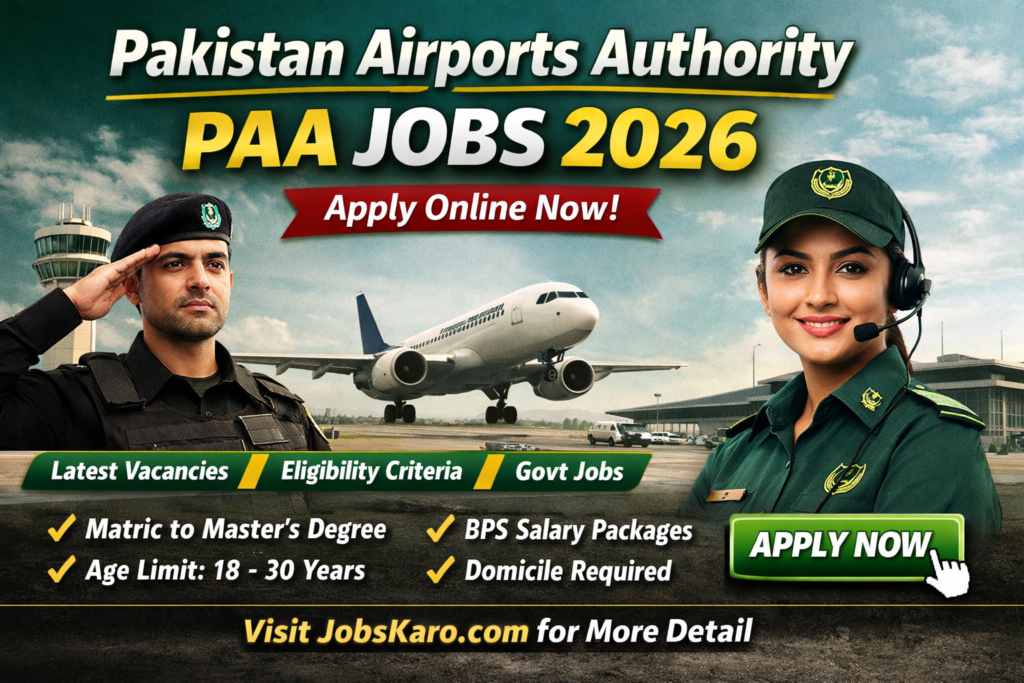 Pakistan Airports Authority PAA Jobs 2026 – Apply Online